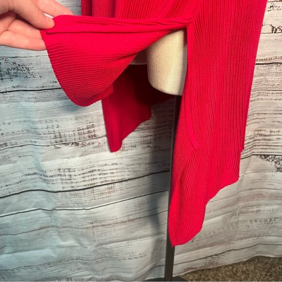 Chicos Black Label Size 0 Small High Low 100% Rayon Asymmetrical Hem Sweater - Picture 7 of 12